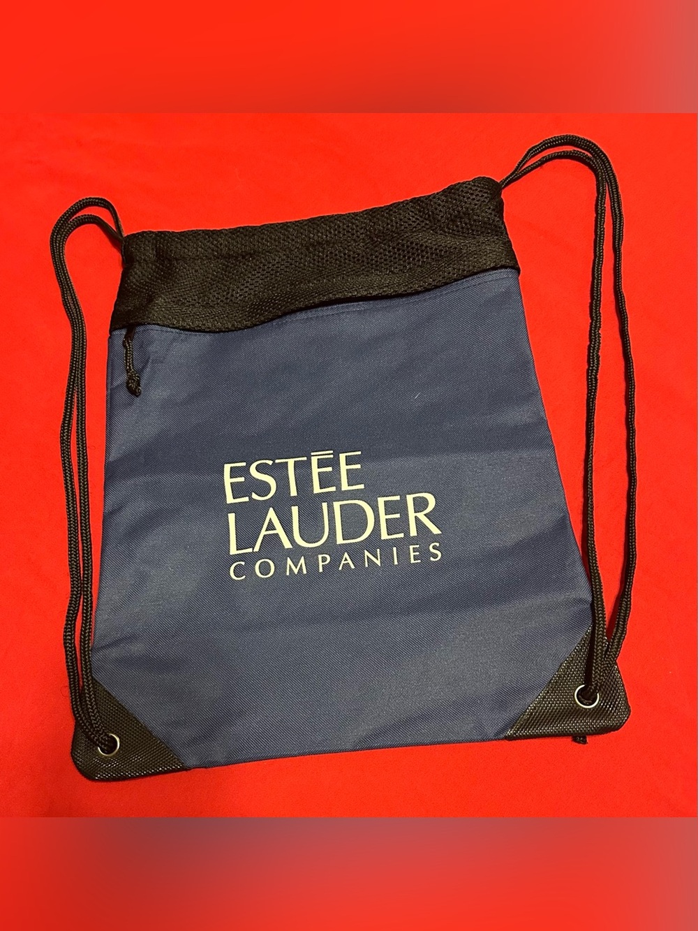 Estée Lauder Navy Drawstring Backpack